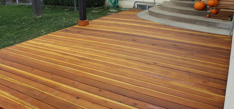 Smooth Redwood Decking in Santa Monica, CA